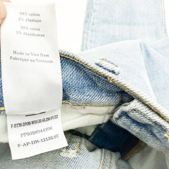 Everlane The Way High Slim Light Wash Denim Jeans Zip Fly Size 27 Crop - Picture 8 of 9